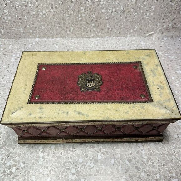 Antique Marke Teekanne Tin Tea Box Storage Canister Mid Century 50's Germany - Picture 15 of 15